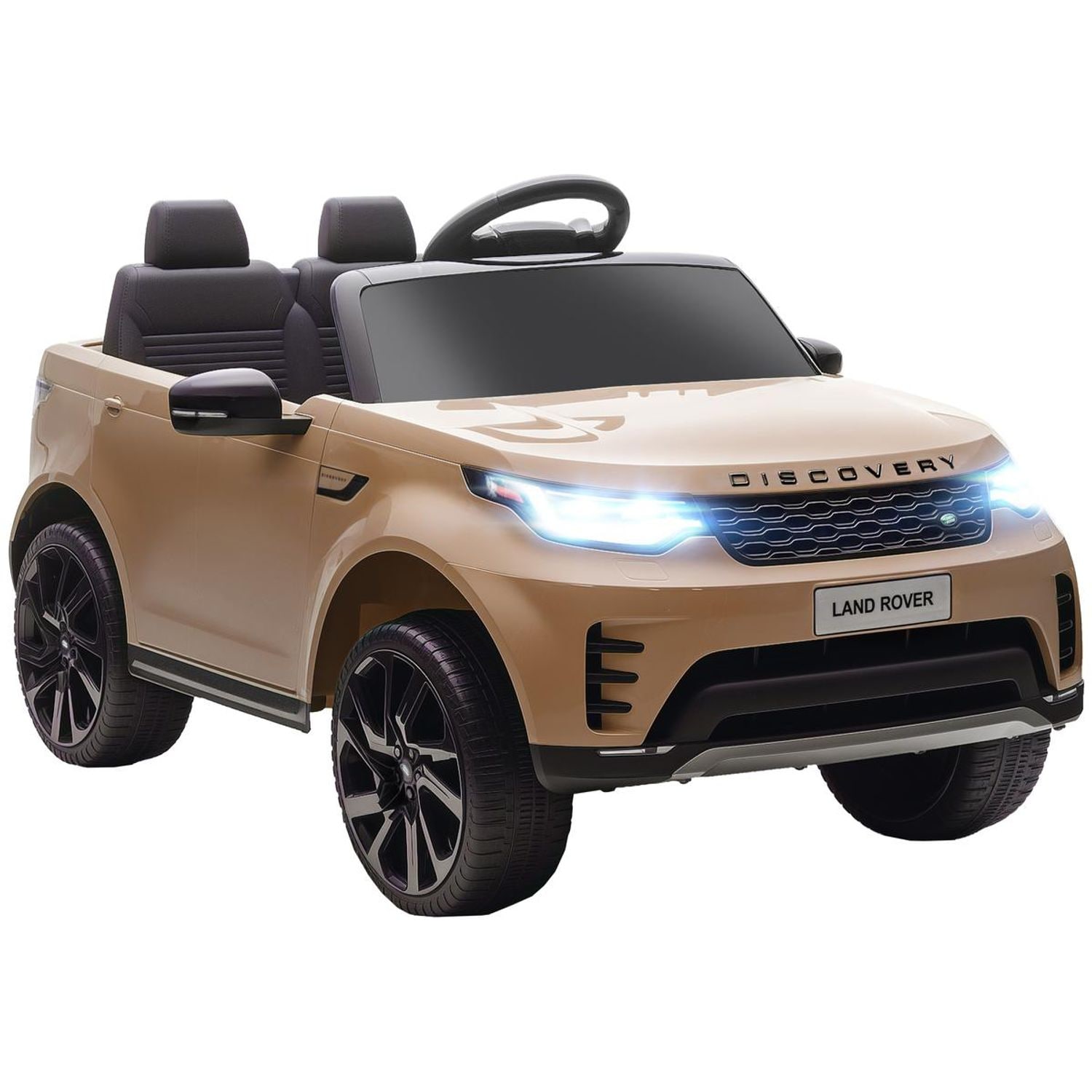 AIYAPLAY Land Rover Discovery Licensed 12V Kids Electric Car with Remote Khaki