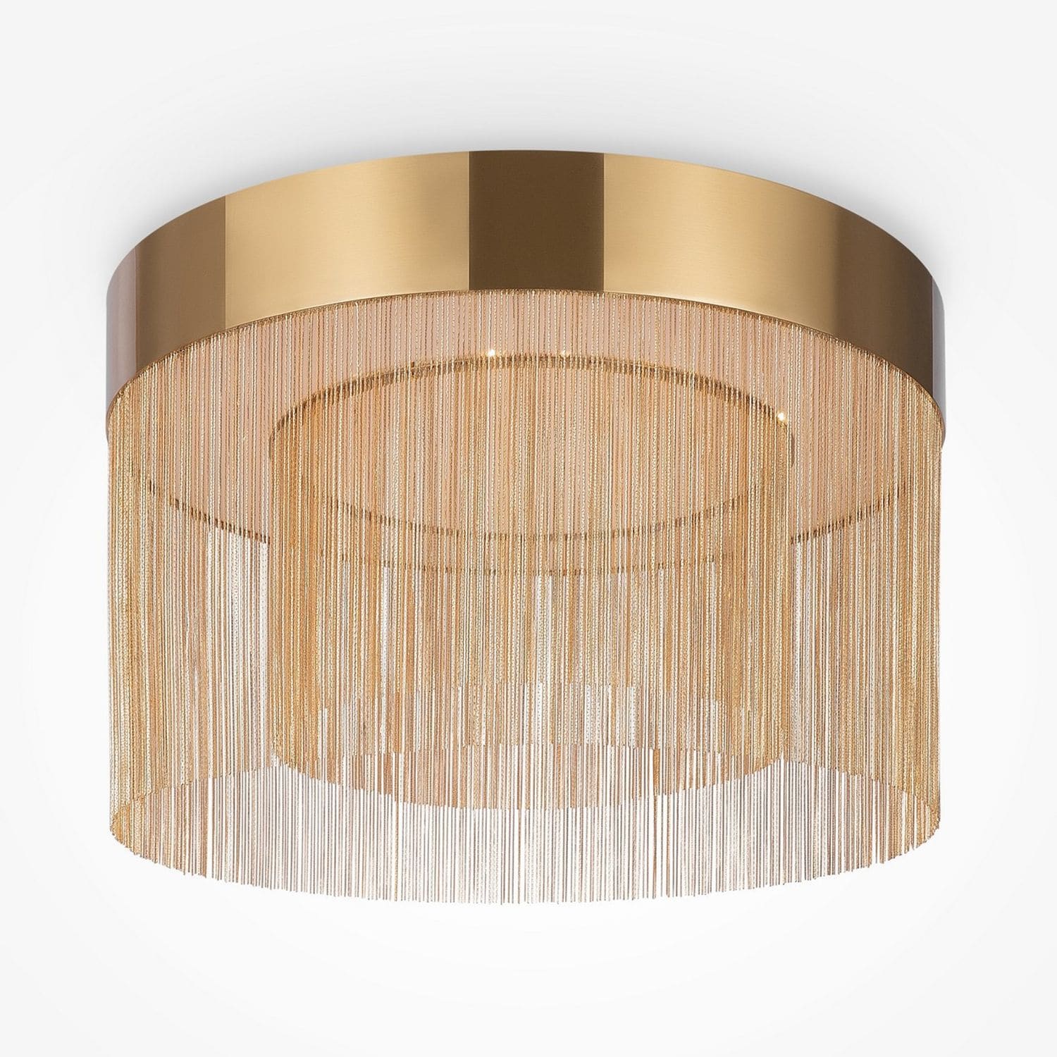 Maytoni Imaginary Modern 55cm Cylindrical Ceiling Light Gold 3000K 1300lm