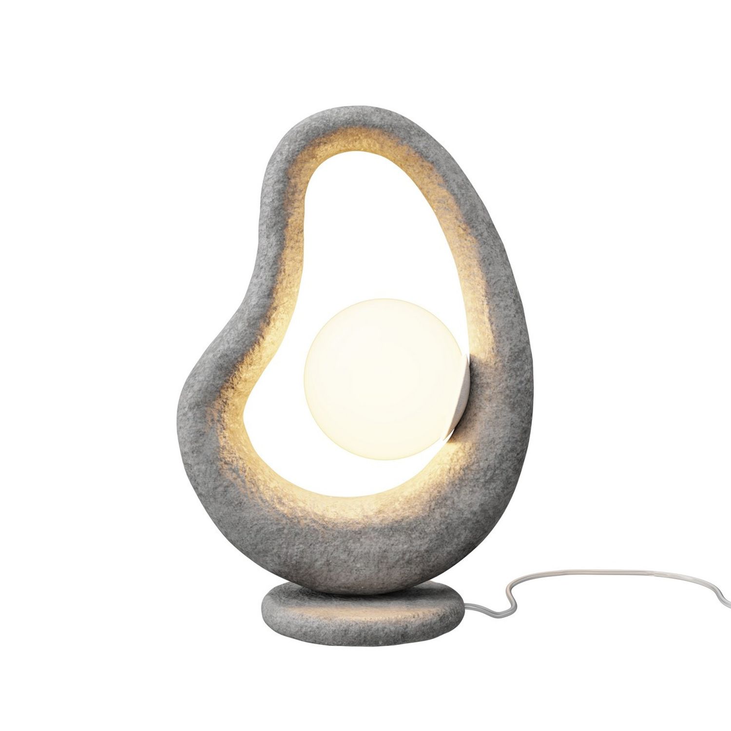 Maytoni Opus Modern Globe Table Lamp Grey 1xG9 White Shade