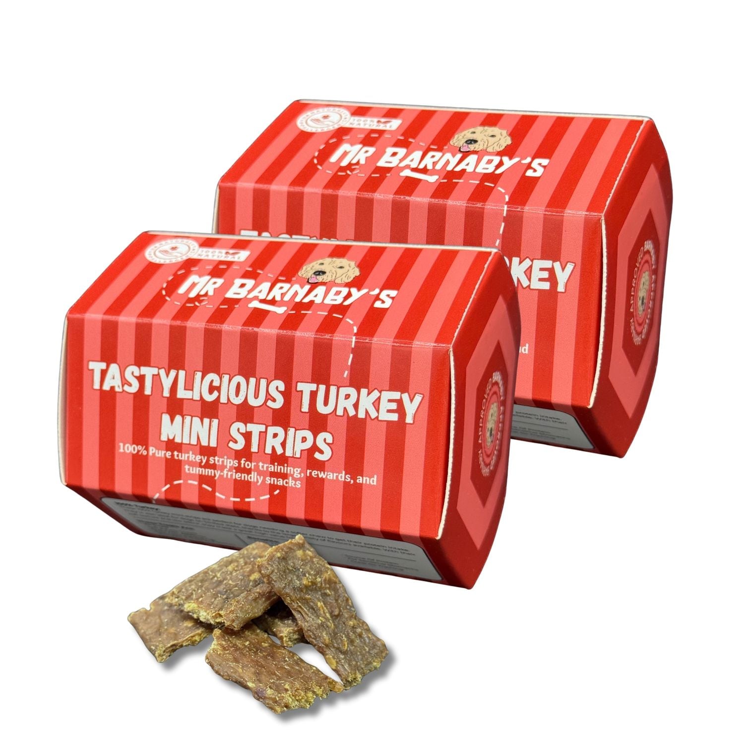 Mr Barnaby's Tastylicious Turkey Mini Strips Dog Treats (2 x 100g Pack)