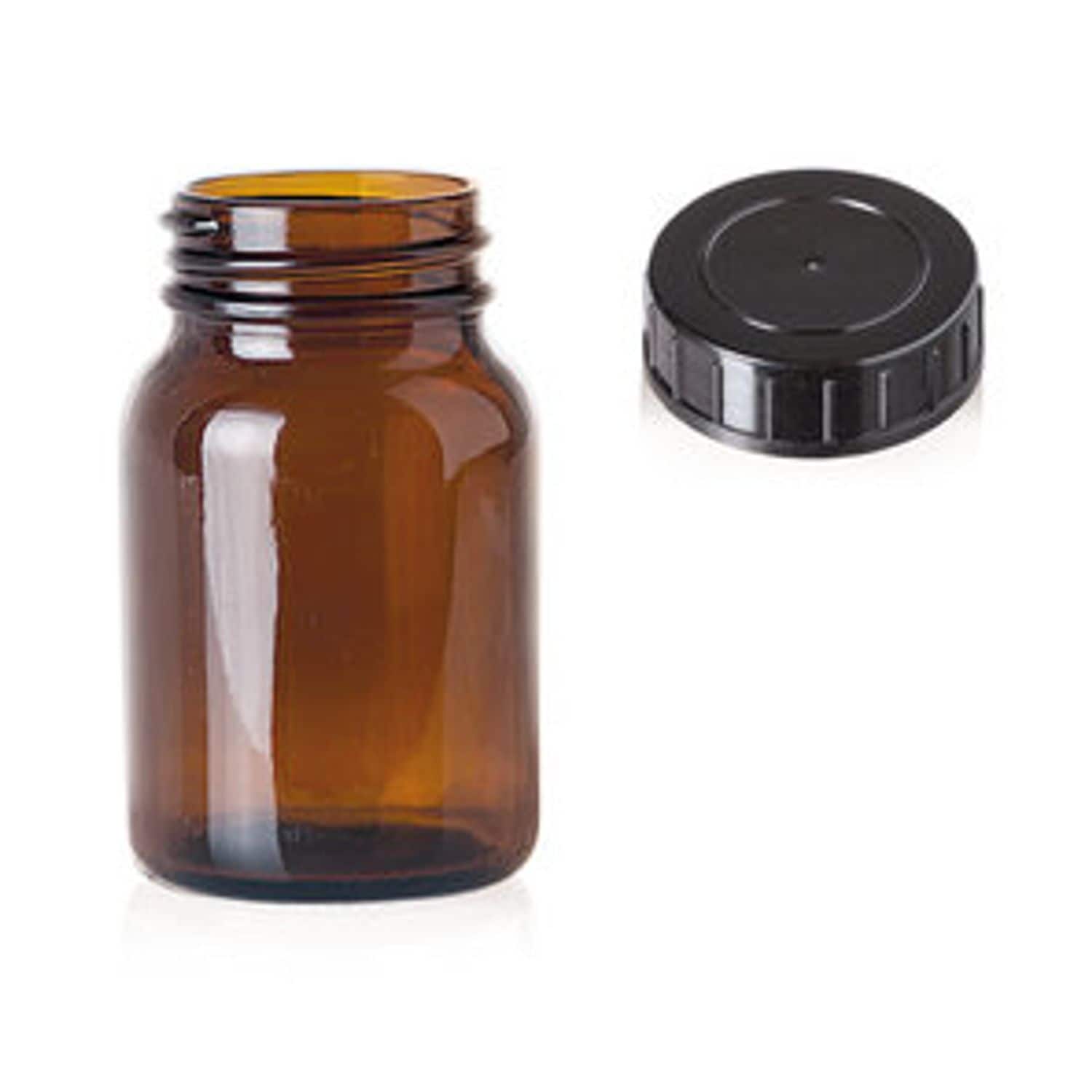 Rixius Wide Mouth Jars with Screw Cap, Brown Glass, 1000 ml, 18 Unit (s) AYE0.2