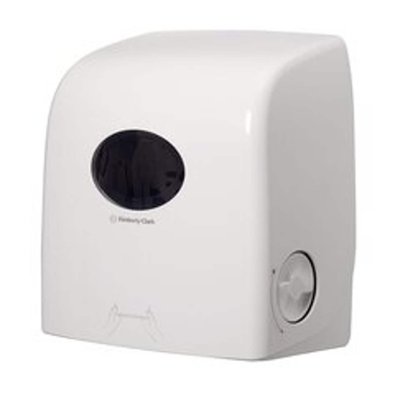 Kimberly-Clark Aquarius Rolled Towel Dispenser, Slimroll, Plastic, White, Manual