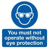 You Must Not Operate Without Ear Protection Labels