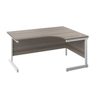 Single Upright Right Hand Radial Desk High Ped