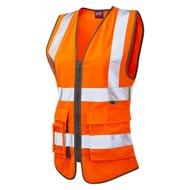 Lynmouth ISO 20471 Class 2 Superior Women's Waistcoat Hi-Vis Orange