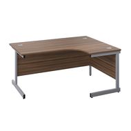 Single Upright Right Hand Radial Desk High Ped