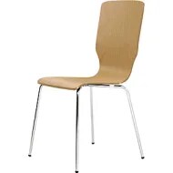 Tapered Lower Back Wooden Stacking Chairs