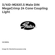 Male DIN MegaCrimp 24 Cone Coupling Light