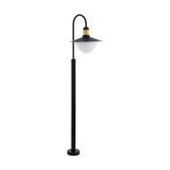 Sirmione Light Outdoor Lamp Post Black, Gold Ip44, E27