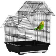Metal Bird Cage with Plastic Perch and Food Container
