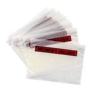 Post & Packaging Documents Enclosed Wallets, Clear, Pack of 10