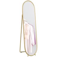 Oval Full Length Mirrors with Metal Frame, Hanging or Leaning