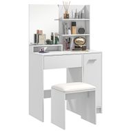 Dressing Table with Mirror and Stool Make Up Desk for Bedroom