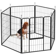 Dog Playpen 6 Panels, Black
