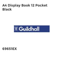 A4 Display Book 12 Pocket Black