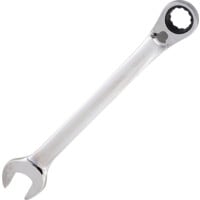 Metric Combination Ratchet Spanner, Fixed Head, Reversible, 19mm