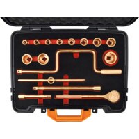 Spark Resistant Socket Set 1/2" Square DR 16 Piece Be-Cu