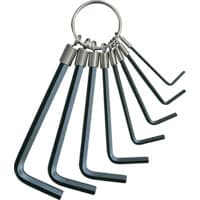 1.5-6mm Hexagon Wrench Set on Ring (8 Piece)