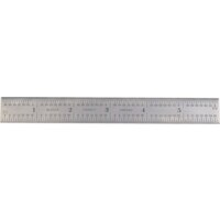 C604R-6 6" Spring-tempered Steel Rule with inch Graduations, Graduations AT 8THS, 16THS, Quick-reading 32NDS, 64THS