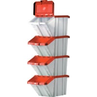 Multi-functional Containers Red Lids 50L, Pack of 4
