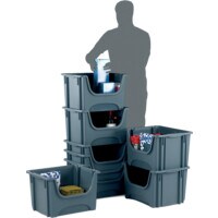 Topstore Space Bin Containers 320 x 495 x 380mm, Pack of 5