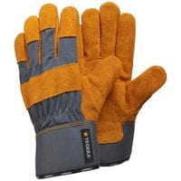 35 Tegera S/G Cowhide Gloves Grey/Yellow Size 9