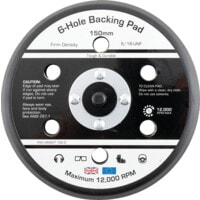 150mm Hook-N-Loop 6 Hole Pad 5/16" UNF Male