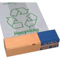 Acorn Green Bin Liner Clear/Printed, Pack of 50