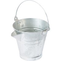 10L Galvanised 'V' Lipped Tar Bucket (3 Gallon)