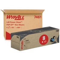 L40 Power Clean POP-UP Box Paper Wipers - 8 Boxes