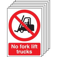 A3 No Fork Lift Trucks - Self Adhesive