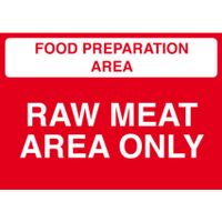 148 x 210mm Food Preparation Area - Bakery and Dairy Area Only - Rigid