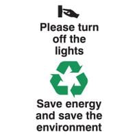 100 x 75mm Please Turn Off The Lights Rigid