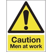 297 x 210mm Caution Men AT Work - Rigid