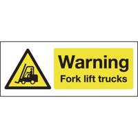210 x 148mm Warning Forklift Trucks - Self Adhesive
