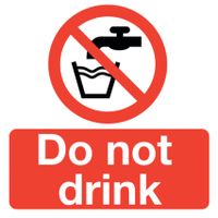 50 x 50mm Do Not Drink Labels