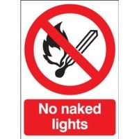 420 x 297mm No Naked Lights - Self Adhesive
