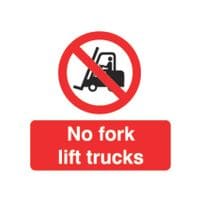 400 x 300mm No Fork Lift Trucks Post Mounted Outdoor Sign