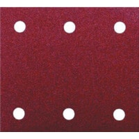 P-33146 P180 Aluminium Oxide 1/4 Sheet (114 X 102MM) Abrasive, 6 Hole, Hook-N-Loop Backed -PK10