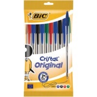 830865 Cristal Original B/Point Pen Medium Blue (Pack-10)