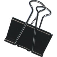 Q Connect Black Foldback Clips 16MM (Pack 10)
