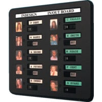 PIP101 10 Name in & Out Board with Photograph