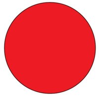 Label 36PC X 29MM Dia Fluor Red 005155