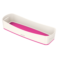 MyBox WOW Organiser Tray Long, Storage W 307 X H 55 X D 105mm White/Pink