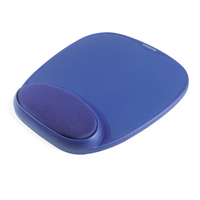 Mouse Mat Pad with Wrist Rest Foam Blue