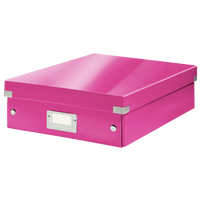 WOW Click & Store Medium Organiser Box Pink