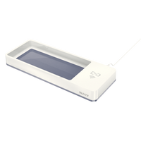WOW Desk Organiser with QI Wireless Induction Phone Charger - White/Grey