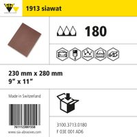 1913 Siawat W/D Paper Sheet - W230MM X L280MM - Grit 180 - Pack of 50