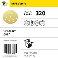 1944 Siaone Disc 150MM + 14 Exh. H. Siafast - Diameter 150MM - Grit 320 - Pack of 50