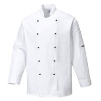 Chef's Somerset Jacket Long Sleeve, White, Large, Regular
